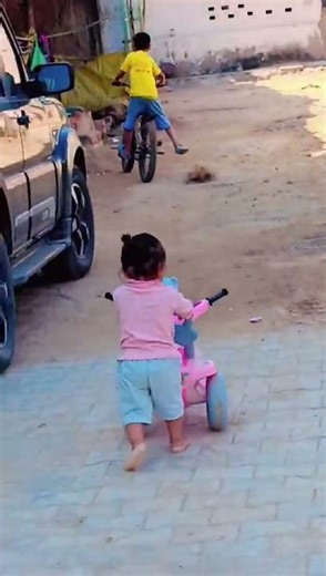 Chhota Rider Big Fun 😍#cycle#cycling#bicycle#shorts#youtubeshorts#shortsfeed#viral#trending#funny