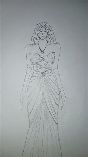 How to draw fashion sketch for beginners #ytshorts #youtubeshort #viral #drawing #shorts