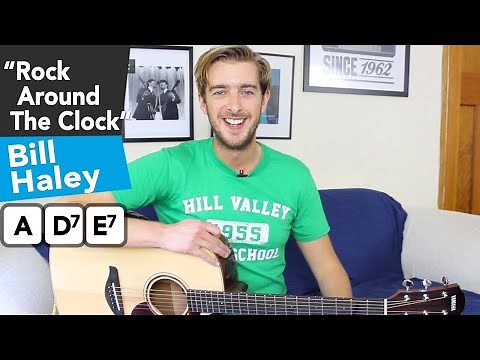 Rock Around The Clock guitar tutorial - simple 3 chord Rock 'n' Roll song