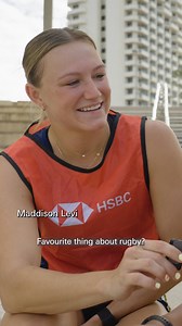 Passing the mic to the next generation and getting around each other. Before the @svns_per, HSBC partnered with @rugby_wa for the Beach Tri Tag event with the future stars of the game. #HSBCSVNS #HSBCSVNSPER #rugby | HSBC