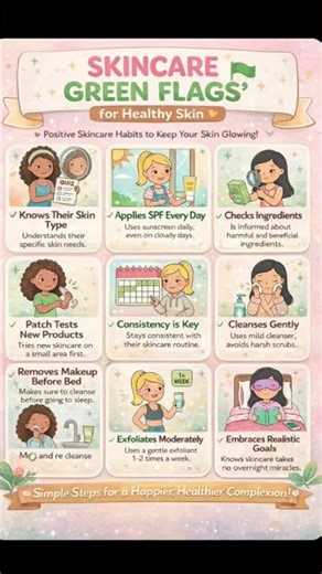 Skincare Green Flags You Should Follow for Clear & Glowing Skin ✨ #shorts #ytshorts #skincare