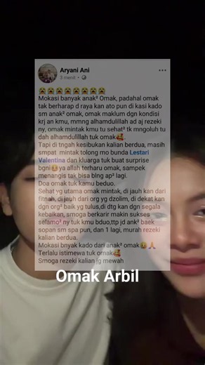 Ucapan Doa untuk Omak Arbil: Barakallahu fii Umrik
