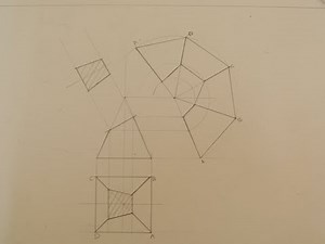 SURFACE DEVELOPMENT AND TRUE SHAPE OF A TRUNCATED SQUARE BASED PYRAMID