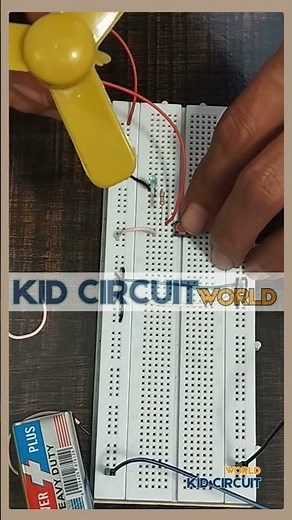 One Button Controls Motor + LED! ⚡ Easy Breadboard Circuit | Kid Circuit World