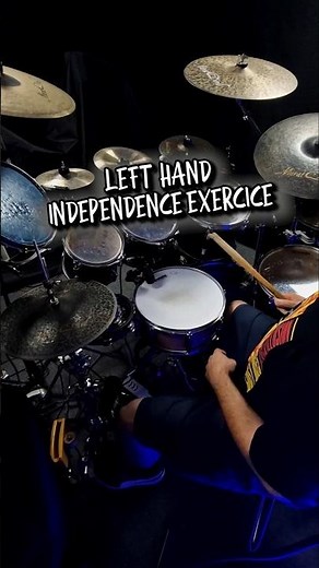 Left hand independence exercice over foot clave ostinato #drummer #drums #foot_ostinato