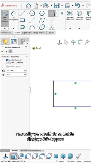 ¿Tus chaflanes nunca quedan como esperas cuando los acotas? 📐😤 A muchos principiantes les pasa: ponen la cota “a ojo”, mezclan ángulos con distancias y el chaflán termina mal definido o imposible de modificar. A mí también me pasaba, hasta que entendí la clave: para evitar errores al acotar chaflanes, debes definir correctamente el tipo de chaflán desde el inicio (distancia–distancia o distancia–ángulo) y acotarlo de forma clara, sin sobredefinir el croquis. Cuando las cotas están bien plantea