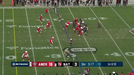 Todd Centeio pinpoints Ben Sims for 32-yard TD