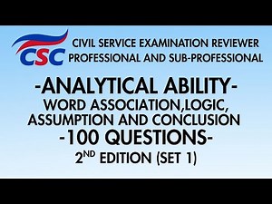 CSE Reviewer:(Analytical Ability)Word Association,Logic,Assumption & Conclusion | 2ND EDITION SET 1
