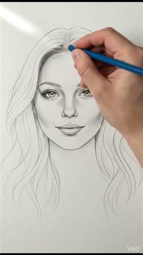 Beautiful Girl Portrait Drawing ✏️ Timelapse