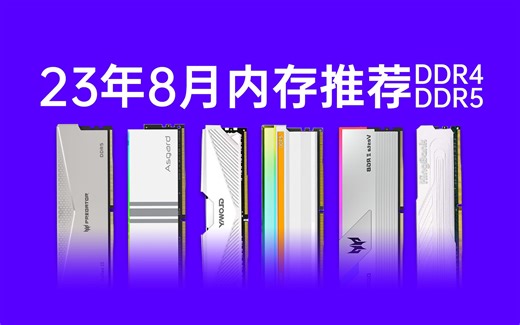 【23年8月内存推荐】只推荐高性价比内存，拒绝品牌溢价，内含时序|价格|颗粒|等参数，建议收藏！