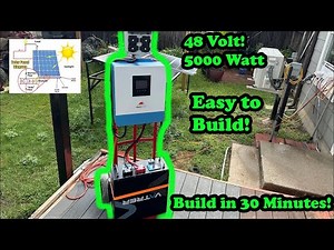 DIY Solar Power Cart Build! 5000 watt, 48 Volts, Portable, Powerful, Easy To Build!