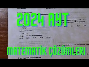 AYT MAT 2024 AYRINTILI SORU ÇÖZÜMLERİ | Tarihin en zor matematiği? | Değerlendirme #yks2024 #ayt