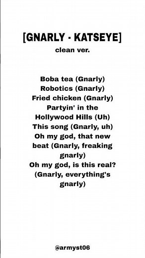katseye - gnarly (clean edit) lyrics #viral #lyrics #song #fyp #viralshorts #music #katseye