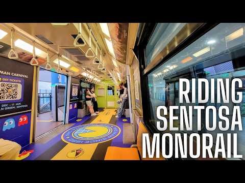 Singapore Monorail Ride Footage Public Transit Sentosa Island