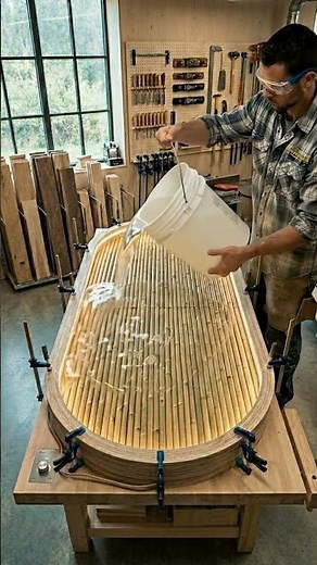 Making a Stunning bamboo Epoxy Resin Table