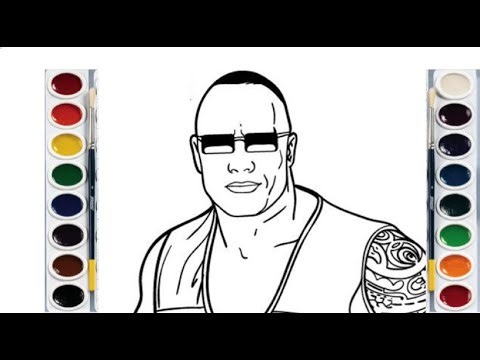 🎨 The Rock Drawing | Dwayne Johnson Art | People’s Champ Drawing ✨ #TheRock #WWE #Art