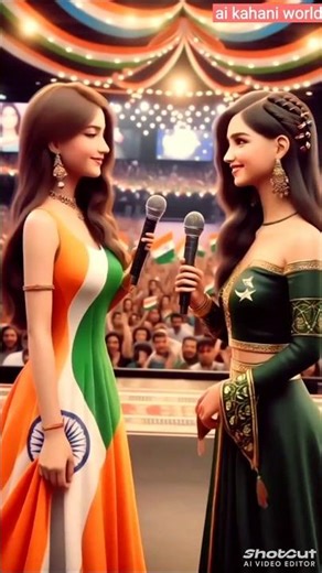 India vs Pakistan Girl Singing Challenge 🎤🔥 | #Shorts #aistory #viral