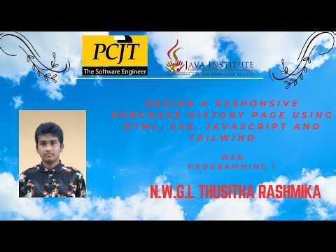 Task 35 : Design a responsive purchase history page using HTML, CSS, JavaScript and Tailwind