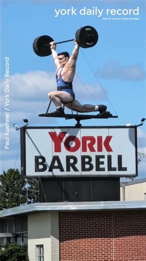 See Iconic Bob Hoffman sign at York Barbell rotating again