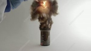 Manganese heptoxide and acetone - Stock Video Clip - K004/8349