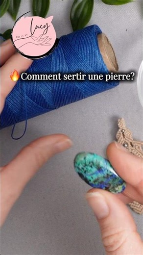 D’une pierre brute à un pendentif ✨ #micromacrame #diybijoux #tuto #bijouxfaitmain #diyjewelry