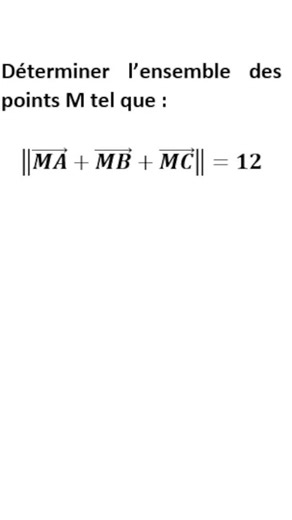 All For Math on Instagram: "Ligne de niveau et vecteurs : Déterminer l’ensemble des points M tel que (lieu géométrique) Dans cette vidéo, on corrige un exercice de géométrie vectorielle faisant intervenir la notion de ligne de niveau. On apprend à transformer une expression vectorielle, à utiliser le barycentre et à exploiter les propriétés des vecteurs pour identifier un lieu géométrique. La résolution est expliquée de manière progressive et structurée, afin de mieux comprendre le lien entre no