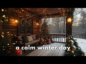 Christmas Porch Ambience 🌲 Acoustic Background Music & Cozy ASMR