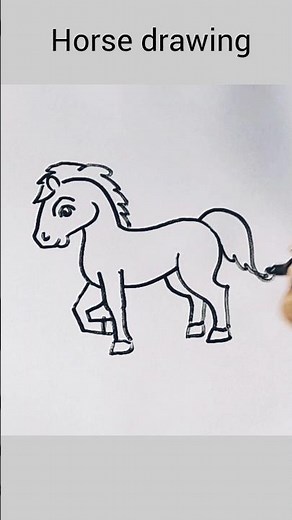 how to draw a horse easy step by step #drawing #trending #shorts