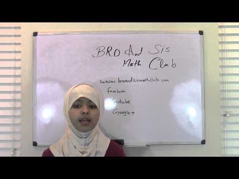 Introduction Bro and Sis Math Club