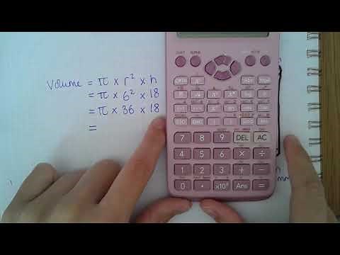 Finding the volume of a cylinder with a calculator