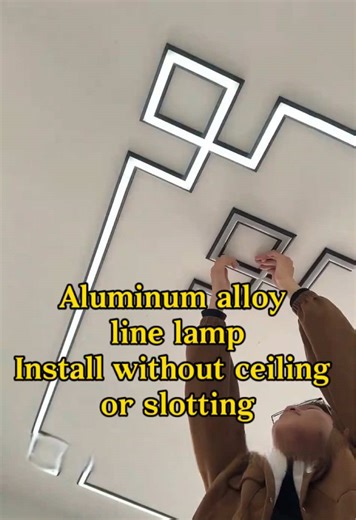 Install Aluminium Alloy Line Lights No Ceiling Slotting