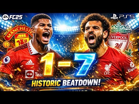 7 GOALS SHOCKER! Manchester United vs Liverpool | FC25 EA Sports #gaming #gameplay #ucl #ps5 #fc25