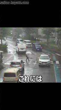 【緊急走行】歩行者に気付き進路を譲ったアルファードと止まらずに通過したルーミーが歩行者妨害でパトカーに捕まる瞬間!!