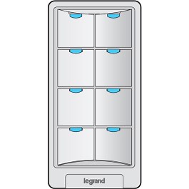 Wattstopper 8-Button Low Voltage Wall Switch - 24V - Light Almond