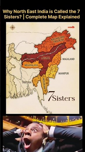 7 Sisters of North East India Explained | Map, States, Culture & Strategic Importance 🇮🇳 #india