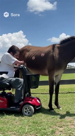 PUTTING STICKERS ON A MULE