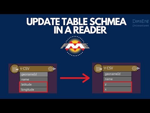 Update Table Schema Of A Reader In FME