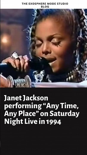 Janet Jackson performing “Any Time, Any Place” on Saturday Night Live in 1994