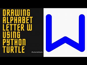 Drawing Alphabet Letter W USING Python Turtle | Tutorials Tuts