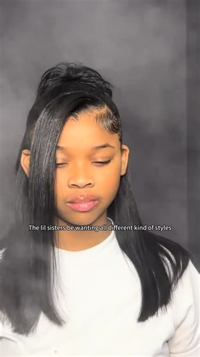 Youhana Fu on Instagram: "The lil sisters be wanting all different kind of styles Comment ”LINK“ or tap the link in bio to get the same! #quickweave #flipoverquickweave #viral #fyp"