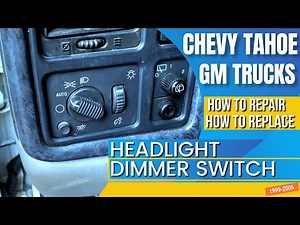 EASY DIY REPAIR OR REPLACE DASH LIGHT SWITCH ON CHEVY TAHOE GM TRUCKS