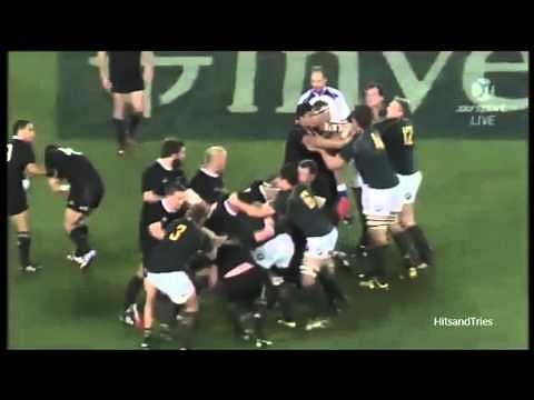Dan Carter gets smashed! vs SA