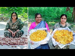 French Fries Making Village Recipe by Village Food Life