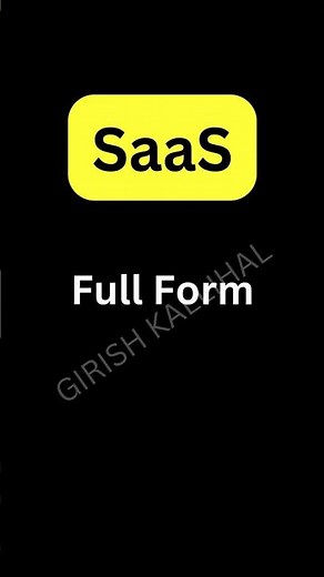 SaaS Full Form Simplified! #SaaS #CloudComputing #TechKnowledge #girishkallihal #learnwithshorts