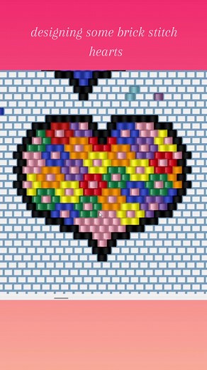 Brick Stitch Heart Patterns for Valentine's Day