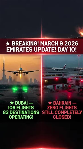 🚨 MARCH 9 2026 BREAKING! Emirates 106 flights! ZERO to Bahrain! 😱 ✈️ Emirates — REDUCED ⚠️ ✈️ Gulf Air — SUSPENDED ❌ ✈️ Oman Air — March 11 ❌ 🇧🇭 Bahrain — CLOSED ❌ 🚗 Causeway — ONLY EXIT! 💰 Refund: emirates.com 🇵🇭 57,000 Filipinos stranded! 🇺🇸 8,100 Americans stranded! 🇬🇧 10,000 British stranded! When will it reopen? Comment below! 👇 Emergency: 999 US: 973 1724 2700 🔔 Follow @VisionForgeAI! 🔗 linktr.ee/visionforgeai ⚠️ AI Generated 🤖 Sources: emirates.com bahrainairport.bh Always