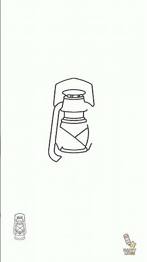 How to Draw a Camping Lantern | Short drawing for kids