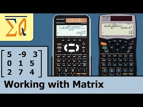 Sharp EL-W516 EL-W506X EL-W516XBSL Matrix determinant, matrix inverse etc