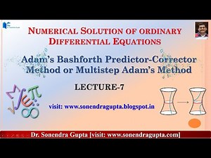 #Lecture-7#Numerical Solution of ODE#Adam's Bashforth Predictor Corrector Method