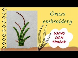 Grass embroidery 🍃 | step by step tutorial | Castle Princess